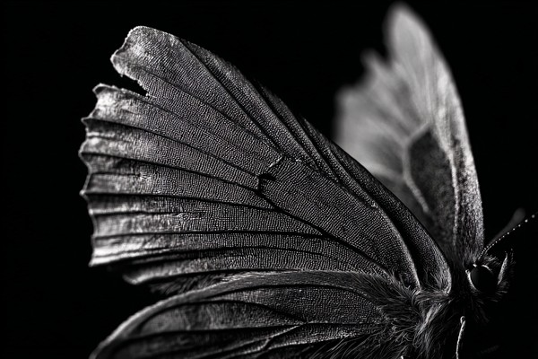 black and white butterfly picture extreme macro close up of b — black and white nature photo