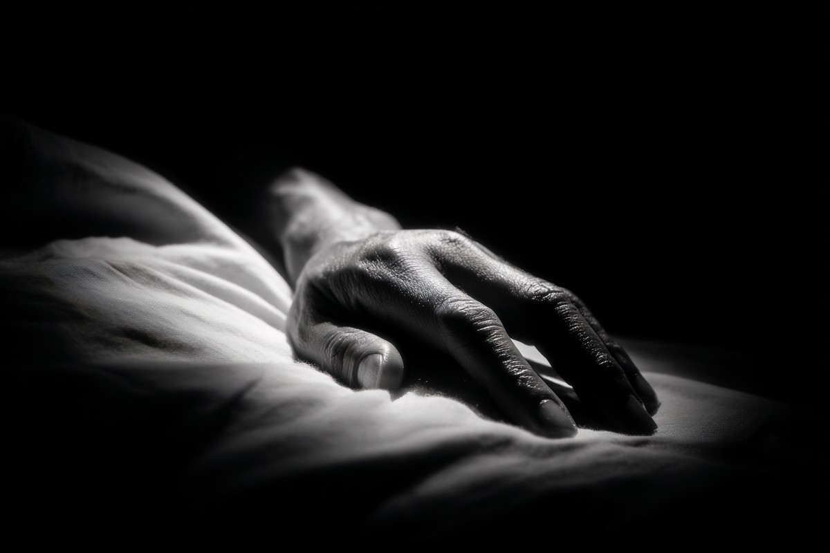 black and white conceptual rigor mortis picture close up of a — free black and white photo
