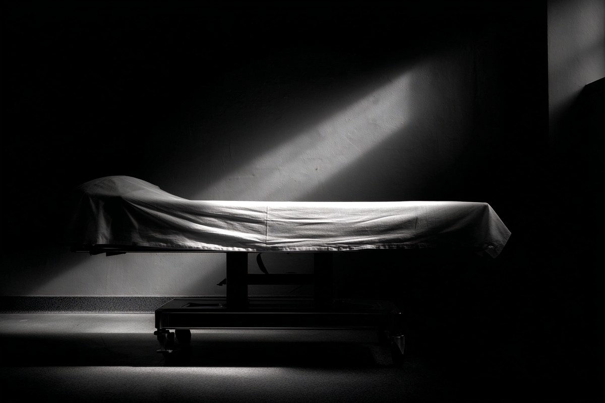 black and white conceptual rigor mortis picture empty hospita — free black and white photo