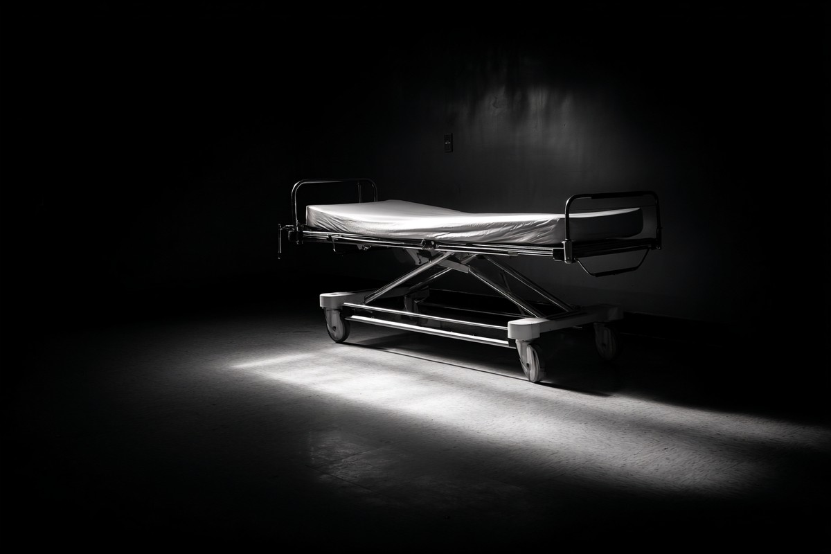 black and white conceptual rigor mortis picture empty hospita — free black and white photo