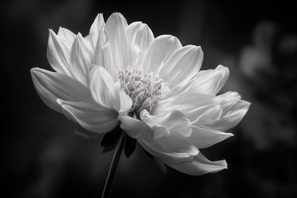 black and white picture of flower extreme macro close up of d — black and white nature photo