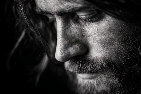 black and white picture of jesus close up portrait serene exp — black and white photo