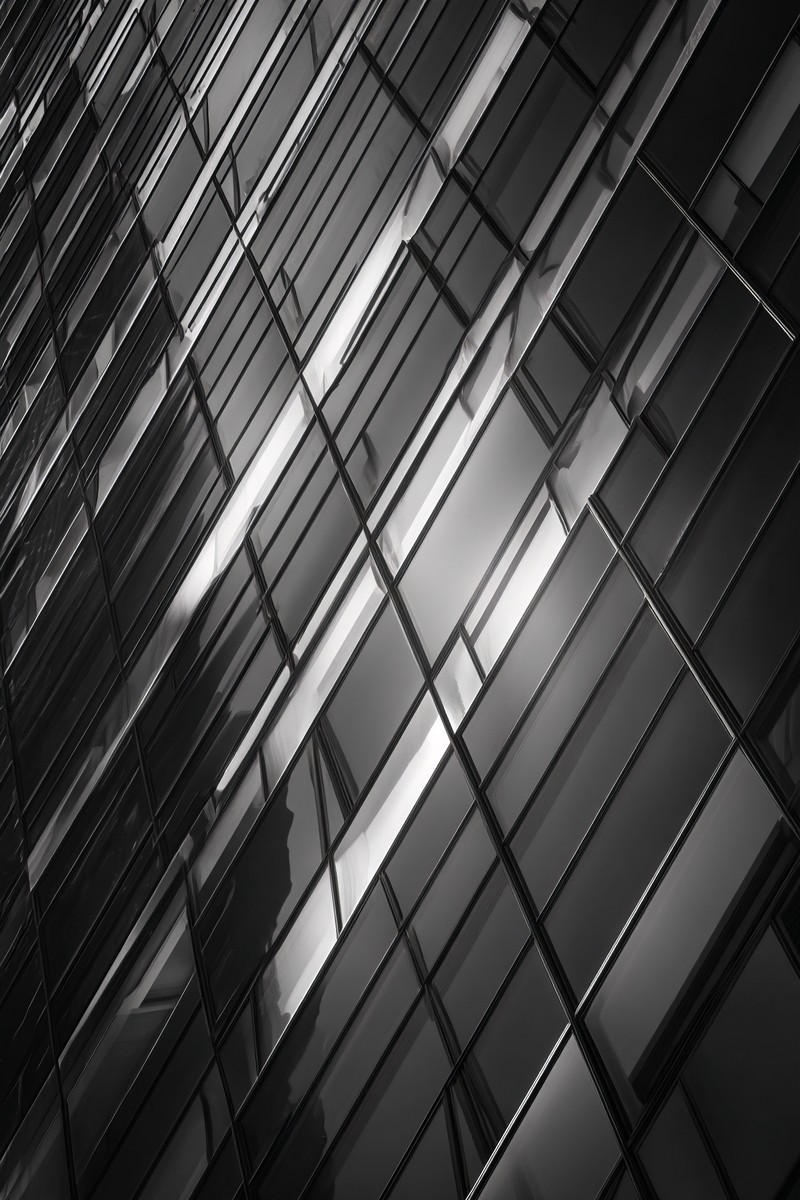 fine art architectural photography of a modern skyscraper fac — free black and white photo