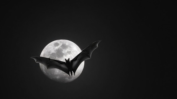 wallpaperbat style bat wallpaper bat flying across bright ful — black and white background photo