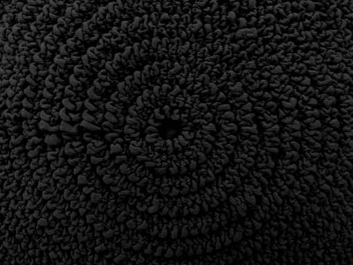 Gathered Black Fabric in Concentric Circles Texture 