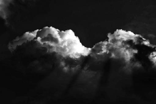 Black & White Dramatic Clouds Free Stock Photo - NegativeSpace