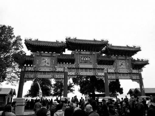 chinese crowd china event traveler religion religious temple building 