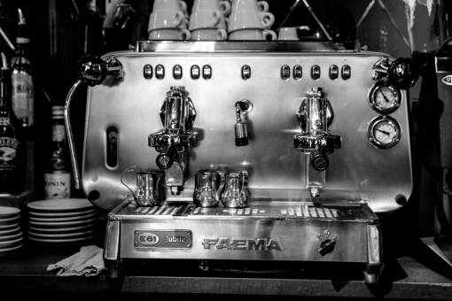 Coffee Machine  — black and white photo