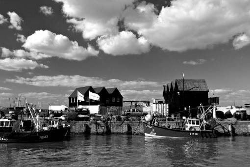English Harbour  — black and white photo